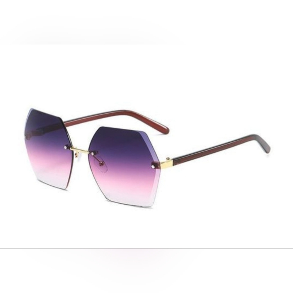 Frame less Purple Fashion Sunglasses